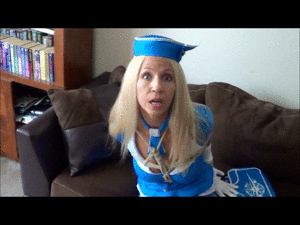 Amanda Foxx Stewardess Bound Gagged for Outfit Part 1